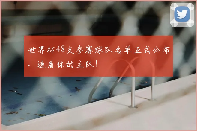 世界杯48支参赛球队名单正式公布,速看你的主队!